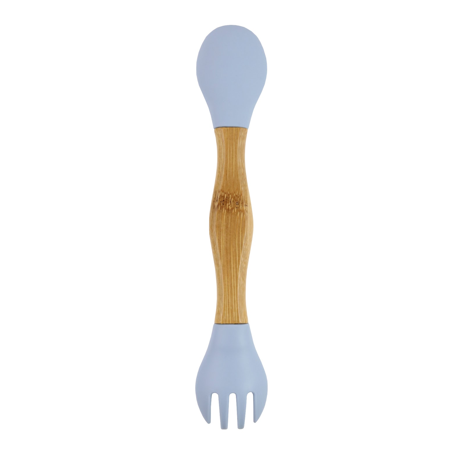 Talher Duplo de Bambu e Silicone Clingo Azul Sustentável