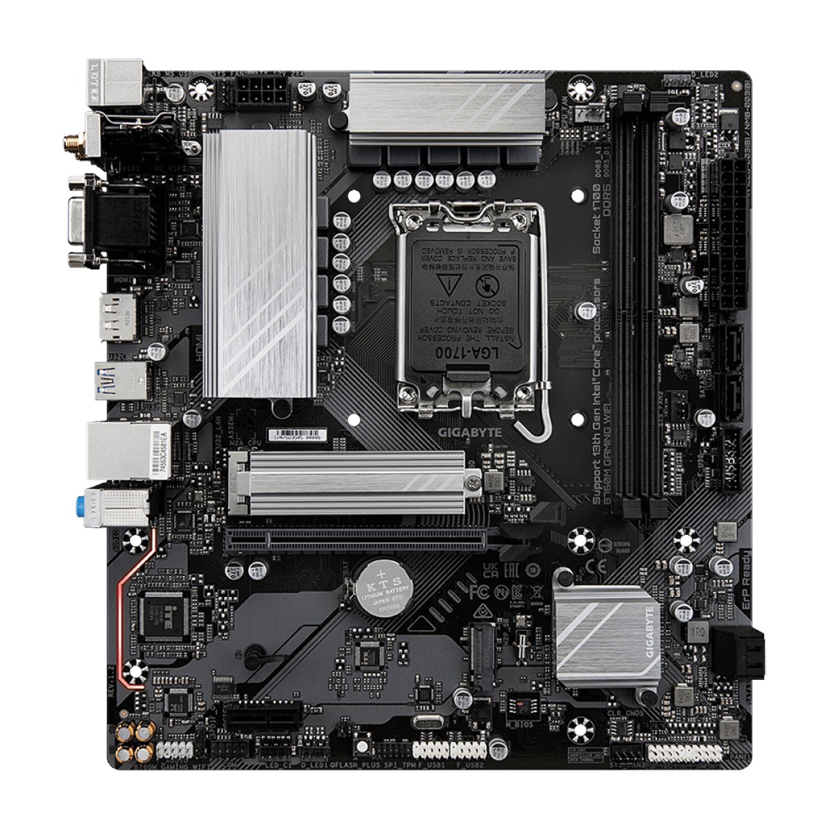 Placa Mãe Gigabyte B760M Gaming Wifi Rev.1.4 Intel LGA 1700 MATX DDR5