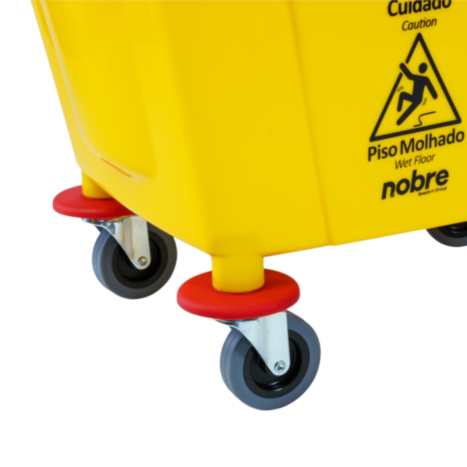 Carro Balde Nobre 32L Amarelo com Espremedor Cabo Inclinado Limpeza Geral