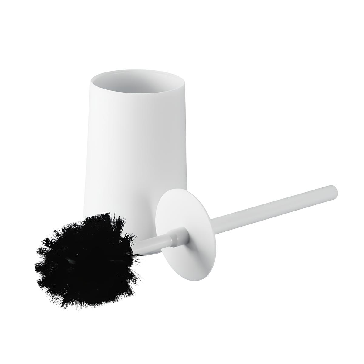 Conjunto para Banheiro 5 Peças Branco Mood - Escova Sanitária, Lixeira, Porta-Escova, Dispenser e Bandeja