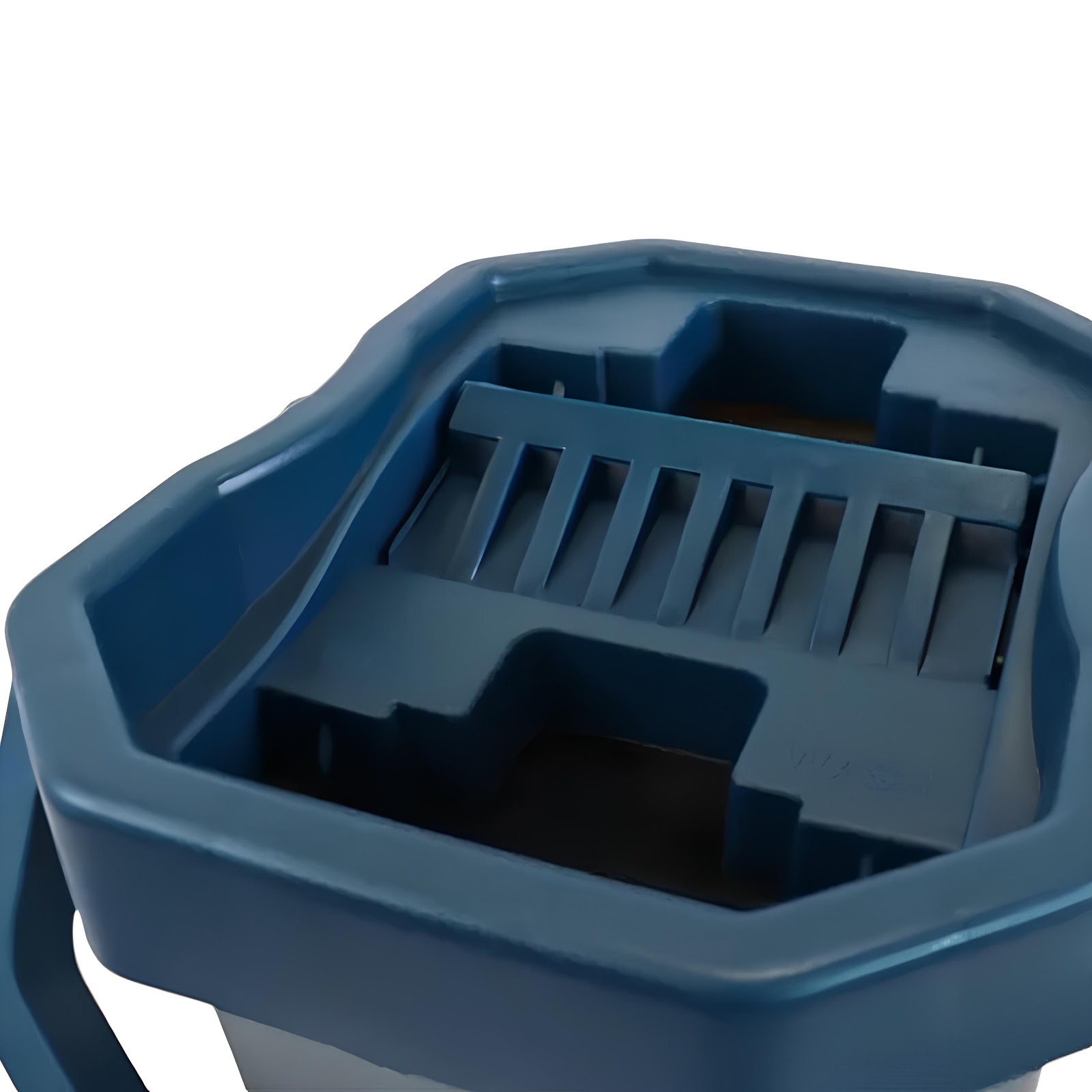 Flat Mop com Balde Cinza 10L, Espremedor e Refil de Microfibra - Nobre