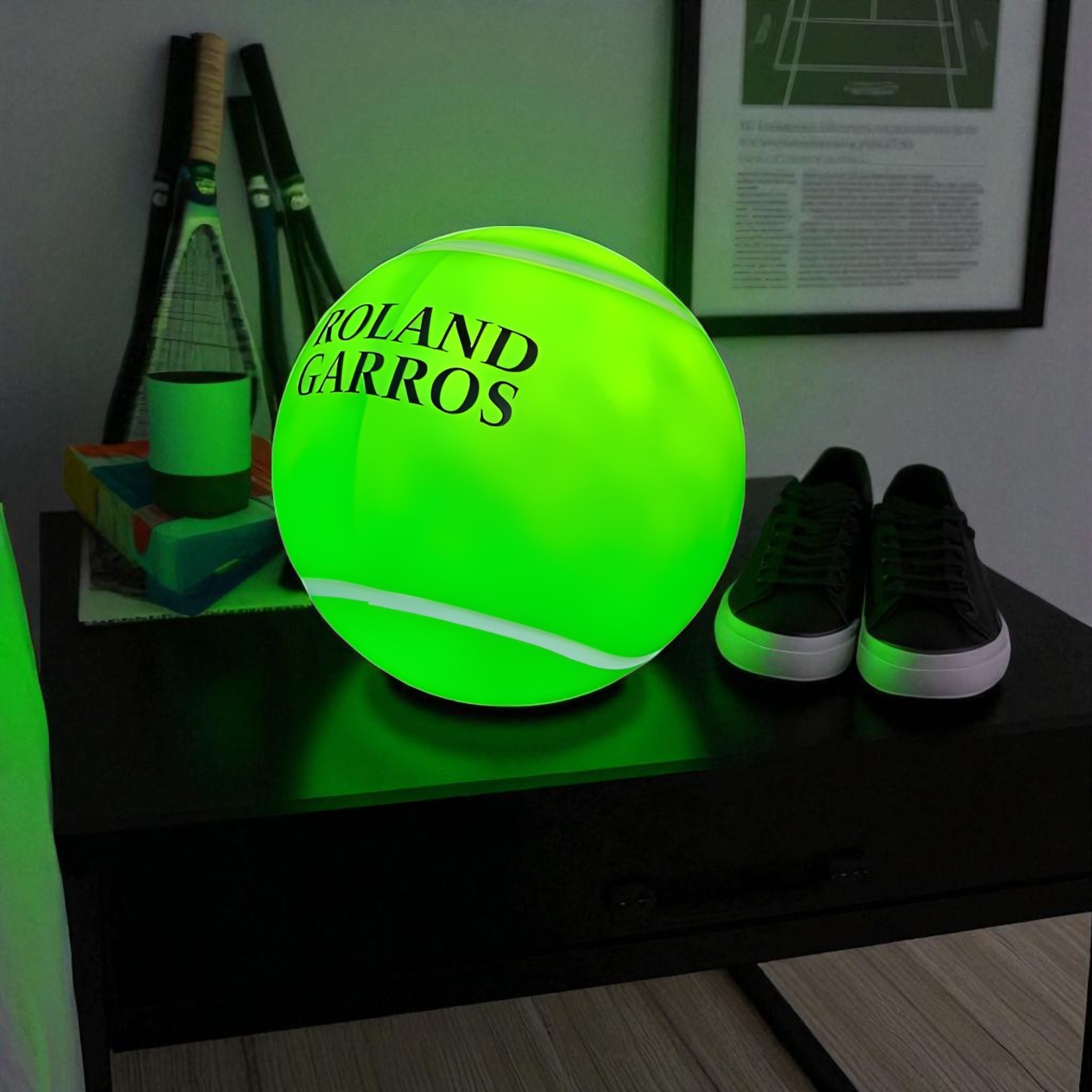 Luminária 3D Bola de Tênis Roland Garros Bivolt Verde
