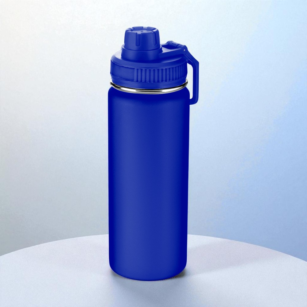 Garrafa com Alça e Bico 570ml Parede Dupla Azul Escuro