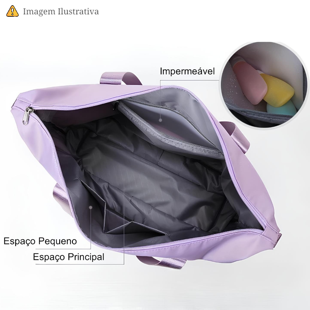 Bolsa de Viagem Mochila Dobrável Grande Impermeável Verde Claro