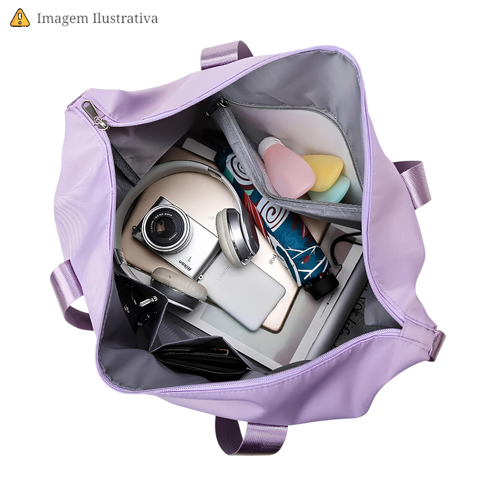 Bolsa de Viagem Mochila Dobrável Grande Impermeável Verde Claro