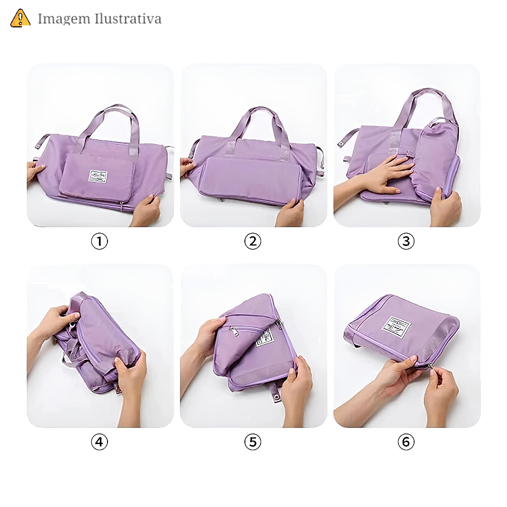 Bolsa de Viagem Mochila Dobrável Grande Impermeável Verde Claro