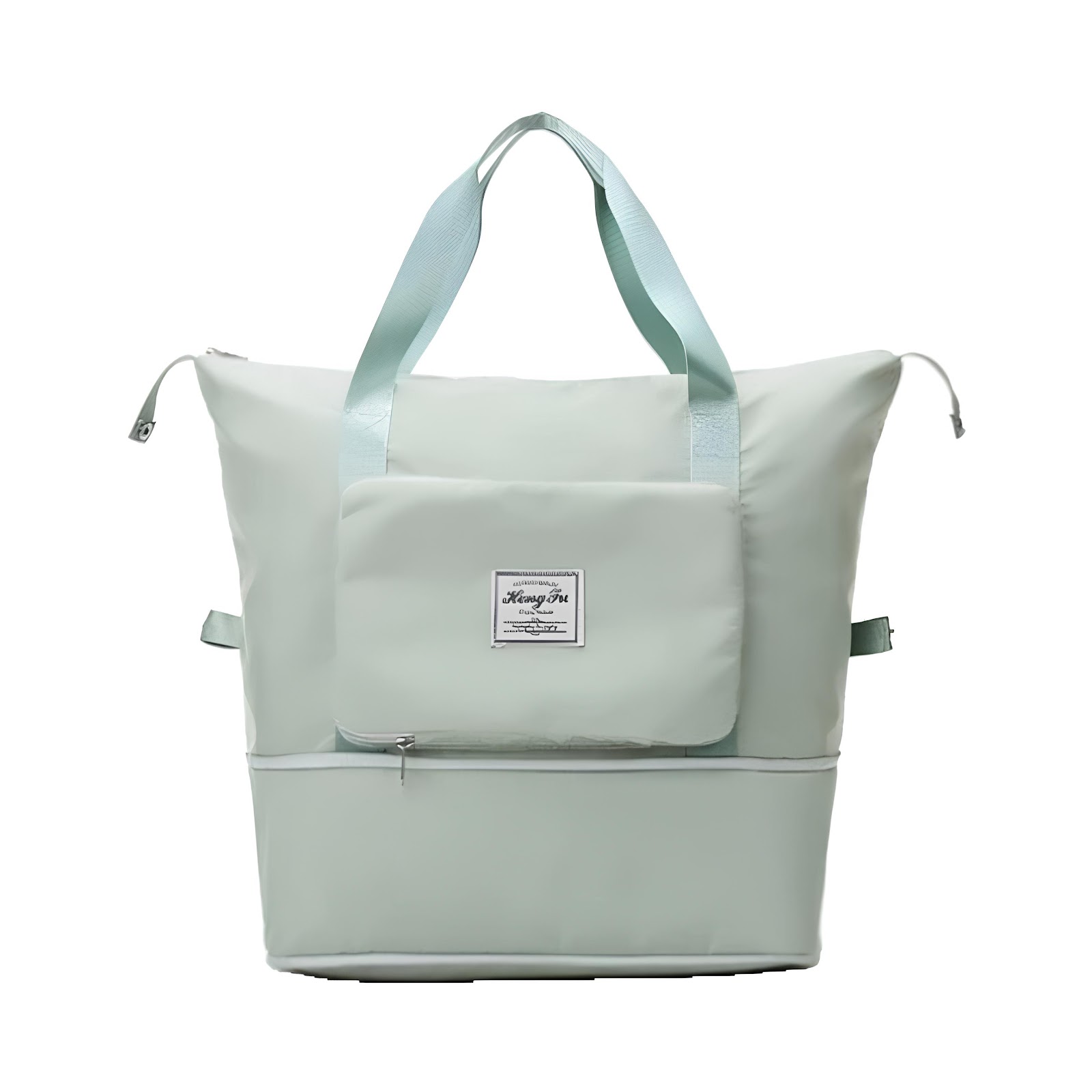 Bolsa de Viagem Mochila Dobrável Grande Impermeável Verde Claro