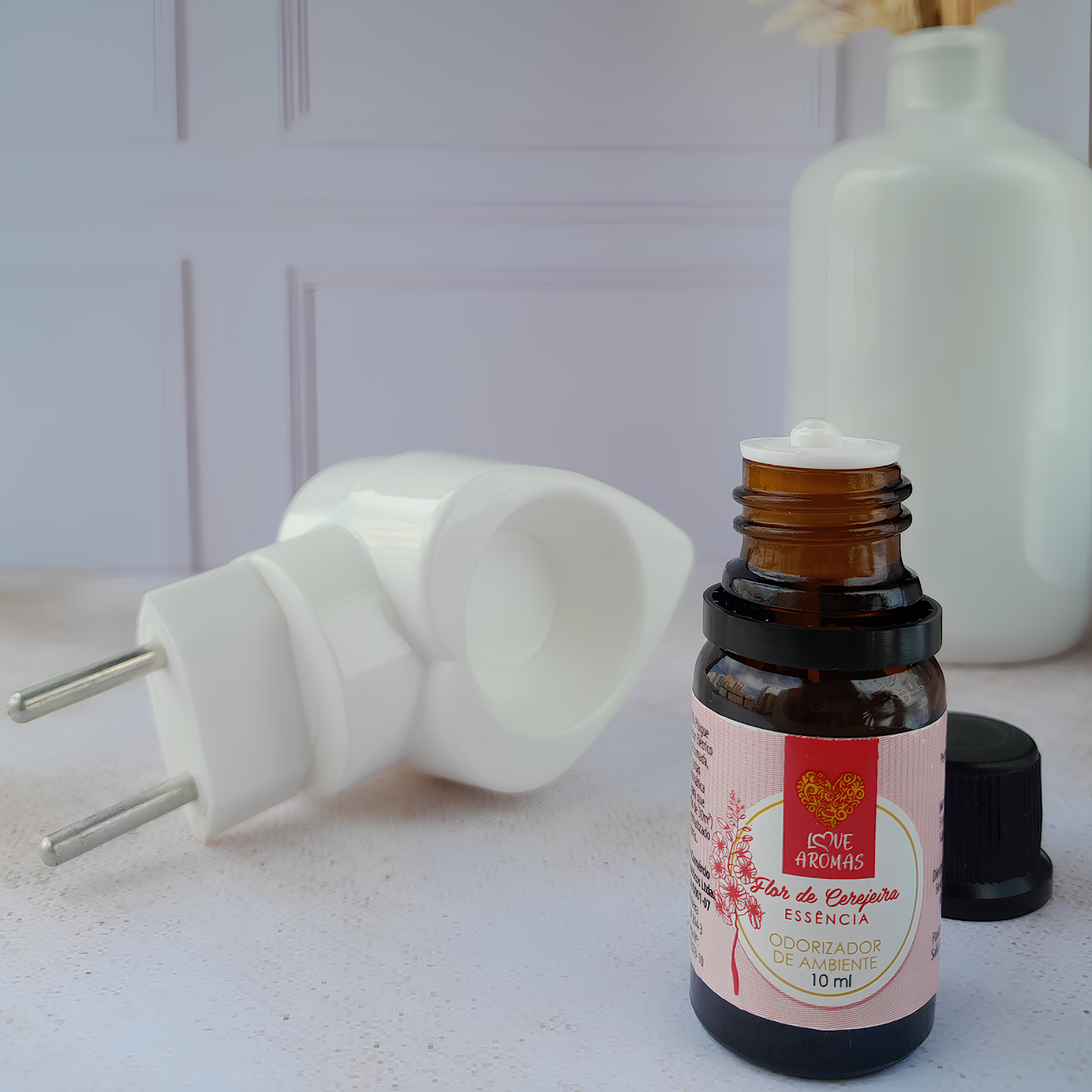 Aromatizador Difusor Elétrico de Essências Love Aromas Bivolt Branco