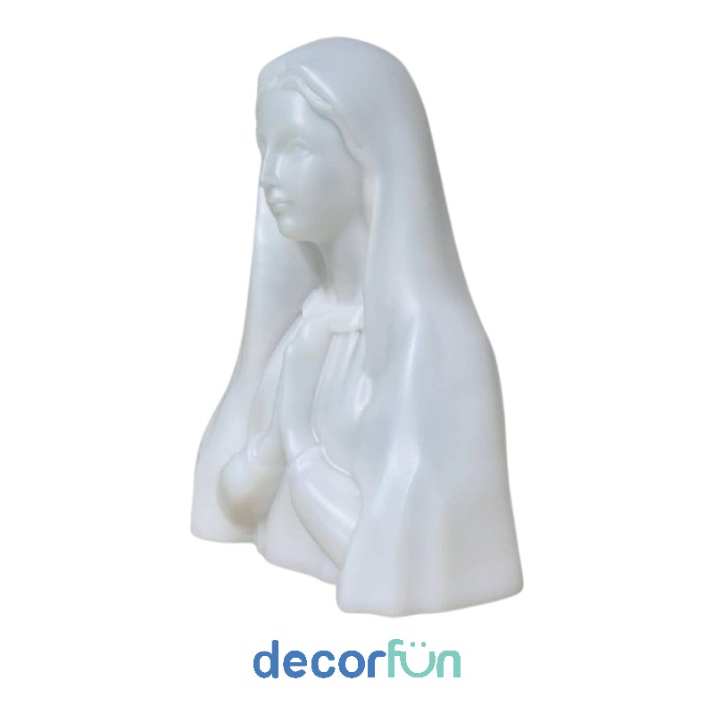 Luminária Busto Nossa Senhora Bivolt Decoração Oratório Branca