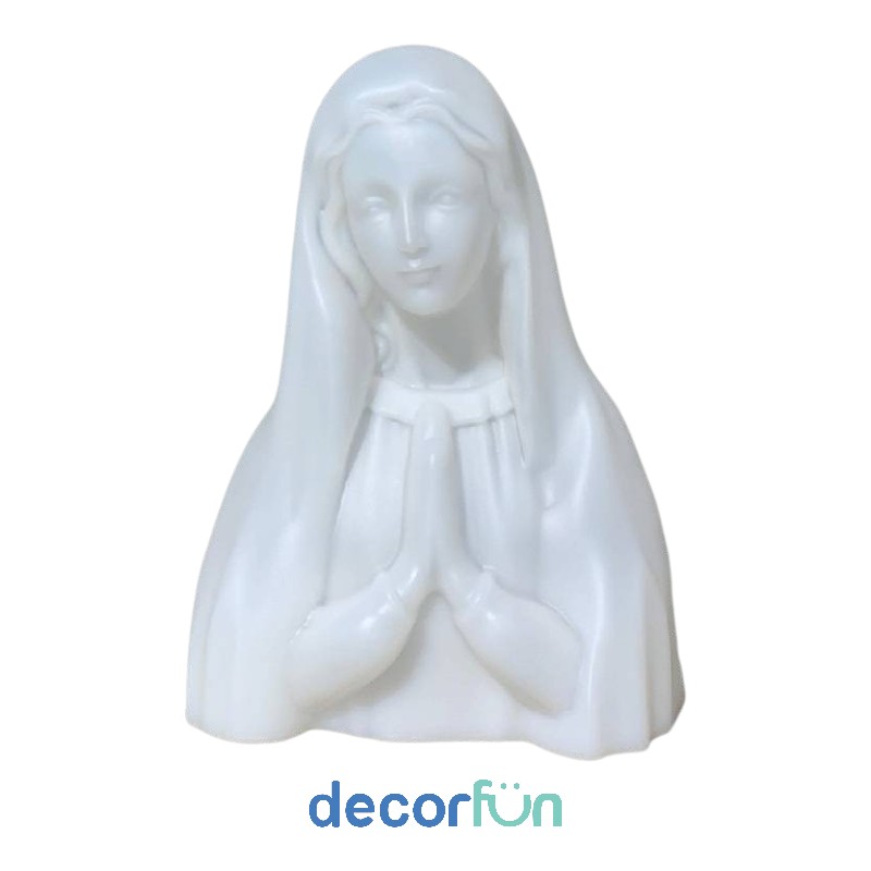 Luminária Busto Nossa Senhora Bivolt Decoração Oratório Branca